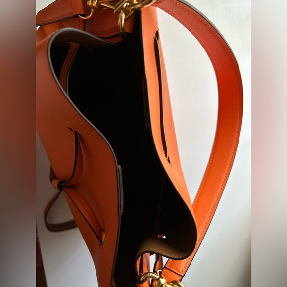 NWOT Ralph Lauren Debby Drawstring Bucket Bag Genuine Leather - Picture 4 of 8